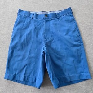 Brooks Brothers 346 Mens Blue Lightweight Advantage Chino Shorts W32 Cotton
